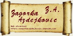 Zagorka Azdejković vizit kartica